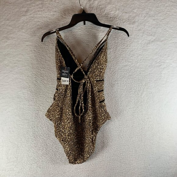 Bar III Women's Bonita Cheetah X-Back One-Piece Swimsuit Multi XL New With Tag's - Picture 5 of 8